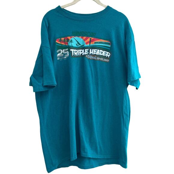 25th Triple Header Nascar Homestead Miami Speedway Teal Blue Shirt-XL - Picture 1 of 7